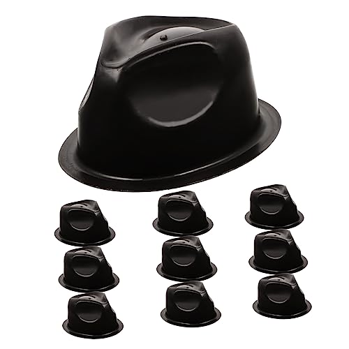 MAGICLULU 10 Piezas Sostenedor Del Sombrero Accesorios Pegatinas Disfraz De Casco Ganchos De Exhibición Perchero Estante De Almacenamiento De Escritorio Pararse Black De Polivinilo