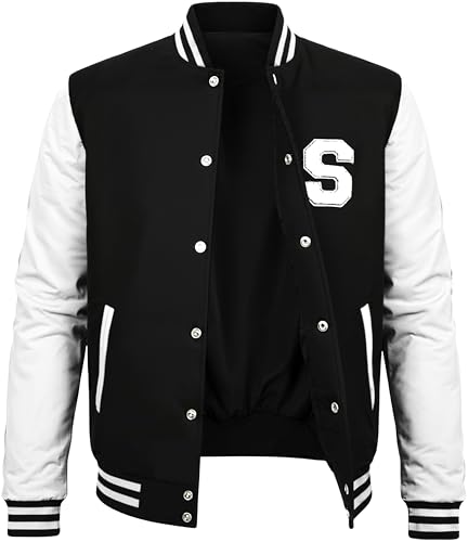 Image of Decrum Letterman Jacket Men - Casual High School Baseball Varsity Style Mens Bomber Jackets
