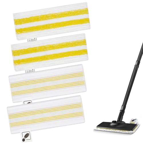 Toallita para limpiador de vapor Karcher Easyfix SC1 SC2 SC3 SC4 SC5 paños de repuesto de microfibra compatibles, gorros de microfibra limpiadores a vapor (4 toallitas)