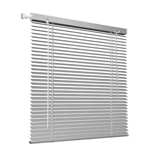 Persianas venecianas de aluminio gris claro para regular la luz 2