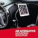 Macally Car Seat Rail Mount - Super Secure Tablet and Phone Holder for Car, Truck, and Any Vehicle - Adjustable Gooseneck iPad Mount - Works With All iPad, iPhone, Tablets