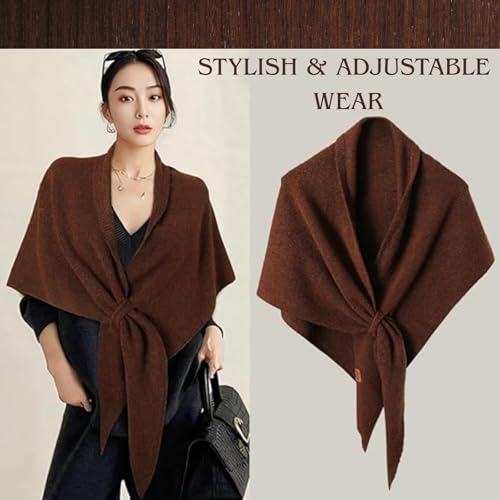Women's Knitted Triangle Shawl Dressy, Llightweight Wool Knitted Top Shawl, Warmer Winter Fall Accessory4