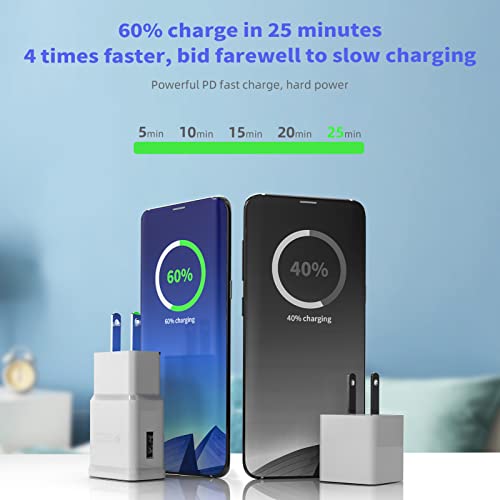 Usb C Fast Charger Wall Charging Power Adapter Type Cell Phone Compatible For Samsung Galaxy S9 8 Cord Block Super Note8 S21 20 10 Ultra Plus Note9 10 E A21 31 Z Flip3 Lg Box Android Cable Port Tablet #TOP2