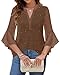 Dressy Tops for Women Night Out: Sparkly Tops - Formal Blouses for Women Elegant Evening & Cocktail Classy 70s Disco Outfits Brown Blouses for Going Out Trendy Party Shirts Womens Fall Fashion 2025