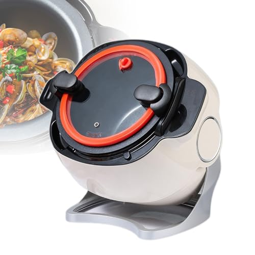 LXWKAI Procesador de Alimentos Comercial, Robot de Cocina automático, Olla salteadora de Gran Capacidad con Calentamiento de 360°, para Cocina doméstica, Comedor Escolar, Hotel, cafetería