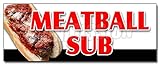 12' Meatball SUB Decal Sticker Submarine Sandwich Cheese Sauce sub Italian