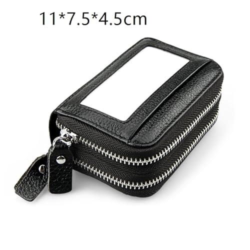 Fashionable Double-Layer Oversized Accordion Card Holder Plus Anti-Magnetic Card Holder(Coffee)2