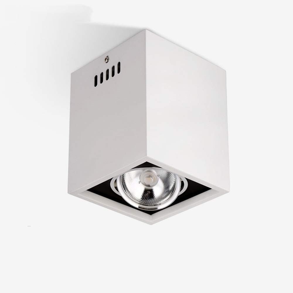 超高輝度スクエア商業衣料品店表面実装スポットライト20W / 30W COBビーム角度調整可能アンチグレアダウンライト通路市場ヴィラ