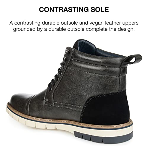 Vance Co. Mens Lucien Lace-Up Chukka Boot With Vegan Leather Uppers And Tru Comfort Foam Footbed, Grey, 10 #TOP3