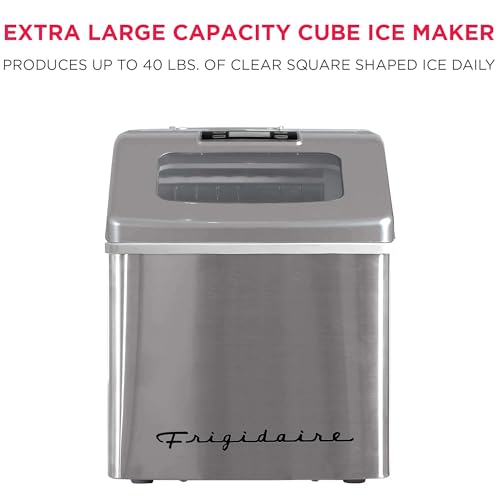 FRIGIDAIRE EFIC452-SS 40 Lbs Extra Large Clear Maker, Stainless Steel, Makes Square Ice by Frigidaire - Image 3