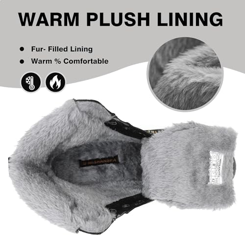 Mishansha Winterstiefel Herren Schneestiefel Warm Gefüttert Boots Männer Winter Schuhe Wasserdicht Arbeitsstiefel Outdoor Stiefel Braun Gr.48
