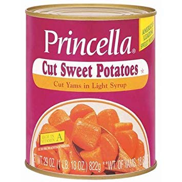 Princella Cut Yams in Light Syrup 29 Oz (Pack of 4)