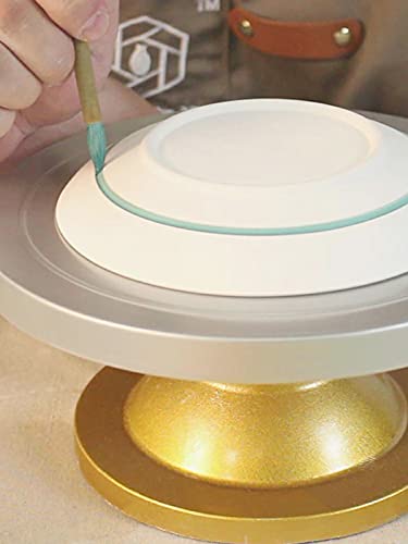 8.6" Pottery Sculpting Wheel,Sculpture Banding Wheel Tool Plastic Steel Turntable Cake Turntable Decorating Table Pottery Art Turntable Diy Baking Cake Cream Decorating Pottery Turntable #TOP4