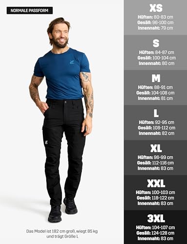 RevolutionRace Herren RVRC GP Pro Pants, Hose zum Wandern und für viele Outdoor-Aktivitäten, Black, M