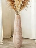 Hanobe Wooden Tall Floor Vase: 22 Inch Decorative Vases for Pampas Grass Large Vase for Boho Rustic...