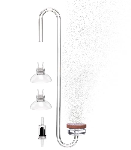 Clscea Acrylic CO2 Diffuser for Aquarium Planted Tank, Hooked version-20cm