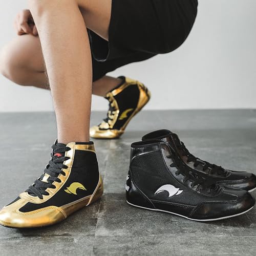 Kids School Wrestling Shoes Boys Girls Boxing Shoes Fitness Sneakers High Top Wrestling Training Shoes Boots Anti3