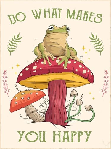 Image of Mushroom Stamped Cross Stitch Kits for Adults Beginner,Frog Counted Cross Stitch Kits Printed Stitching Cute Patterns Dimensions Needlepoint Art Crafts Embroidery Kits for Adults Beginners