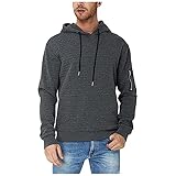Hoodie Männer Tailliertes Pullover Einfarbig Lauschig Rundhals Kapuzenpullover Männer Long Polyester ärmel Langes Schule Winter Zip Kpop