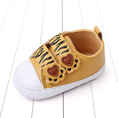 Spring and Summer Children Baby Infant Shoes Boys and Girls Flat Bottoms Lightweight and Comfortable Hook Loop Cartoon Tiger Print Girls First Walking Shoes4