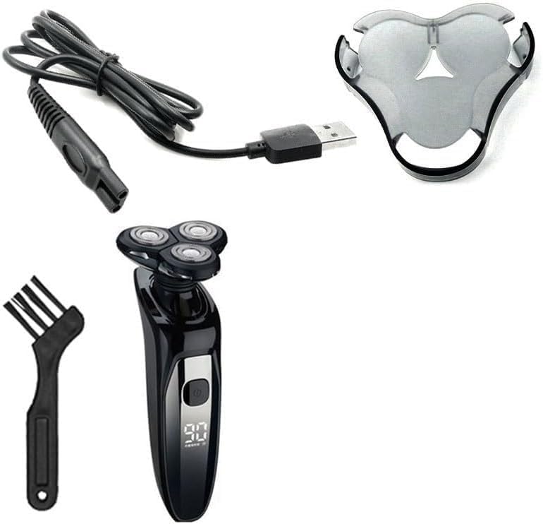 Miniatura 5 de Afeitadoras eléctricas para hombres, pantalla LCD, impermeable, afeitadora eléctrica para hombres, barba seca y húmeda, afeitadora facial recargable