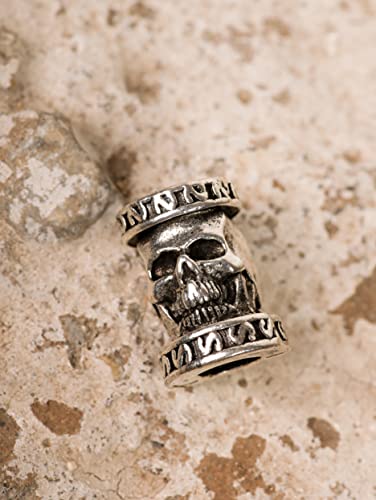 HAQUIL Skull 5pc Viking Dreadlock Accessory Set - Norse Hair Beads, Lock Beads, Pull Hair Pin, Quick Beader4