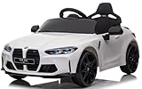 BMW M4 Ride on Car 2WD Rear Wheel Drive Kids Licensed Competition Sport Coupe 12v Electric Batery Epic Play White - Image 1