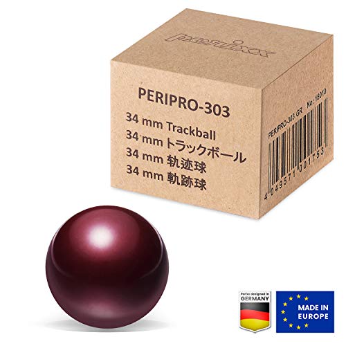 Image of Perixx Peripro-303MR Trackball, 1.34 Inch Replacement Ball for Perimice and M570, Matte Red