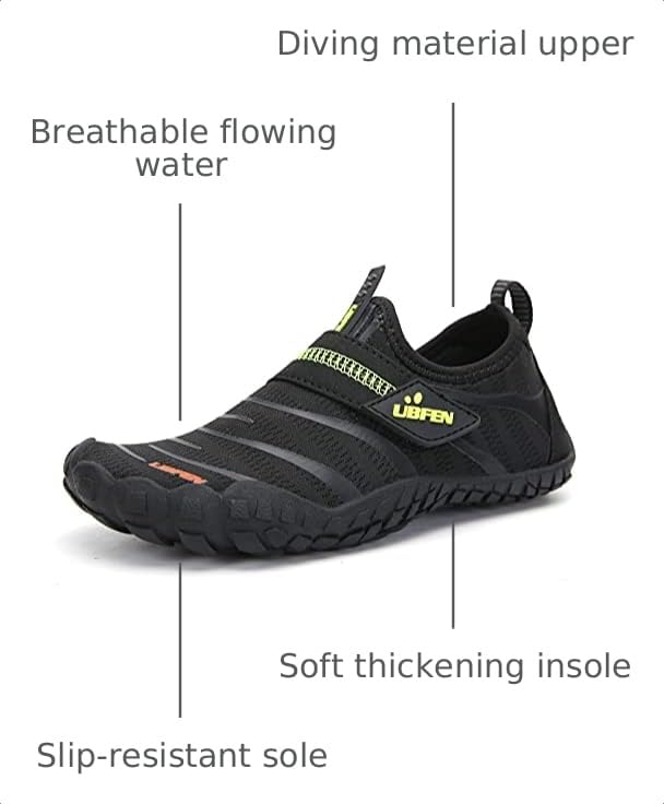 Image of UBFEN Kids Water Shoes for Boys Girls Quick-Dry Swim Aqua Socks | Lightweight, Barefoot-style, Perfect for Water parks, Beach, Pool, Kayak, Creek Hiking, Camping, Toddler, Little Kid, Big Kid