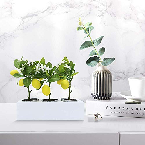 Xiaz Artificial Lemon Tree Plant Topiary, Potted Fake Plants Flower Home Party Garden Decoration #TOP6