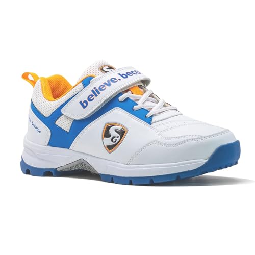Image of SG Mens Shoe Century 6 0 White /Royal Blue /Orange No 8
