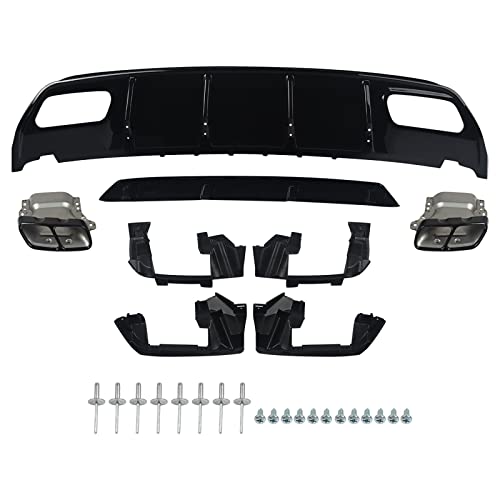 Diffuseur arrière avec embouts d'échappement pour Benz Classe A W176 A45 AMG 2012-2018 - 2