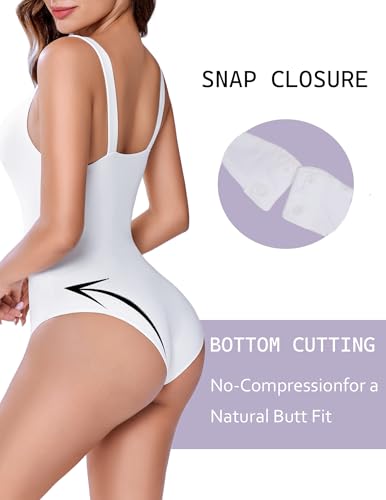 Avidlove Bodysuits for Women Square Neck Shapewear Bodysuit Sleeveless Sexy Body Suits Double Lined Tank Top Outfit4