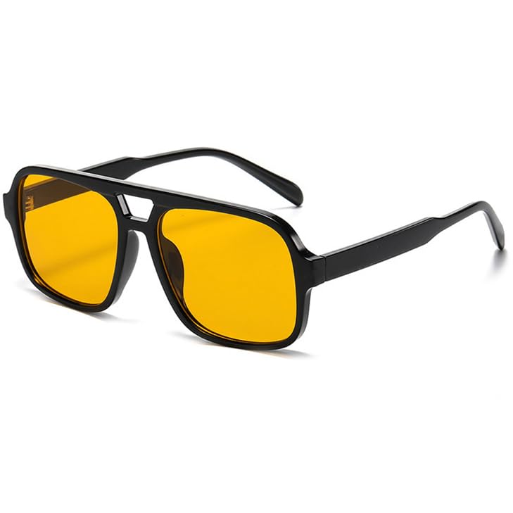 Retro Aviator Sunglasses for Women Men Trendy Classic 70s Square Green Aviator Sun Glasses Vintage Shades-image-44