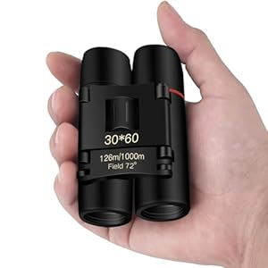 30×60 high Power Binoculars, Compact Adult high Power Binoculars, Portable Folding Easy to Focus for Bird Watching, Travel, Outdoor Scenery, Football Matches