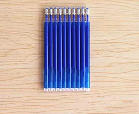 Image of Gemsy Heat Erasable Pen | Invisible Refill, Disappearing Erasable Removable Ink Pen for Garment, Leather and Marking Shoes 10pcs (Blue)