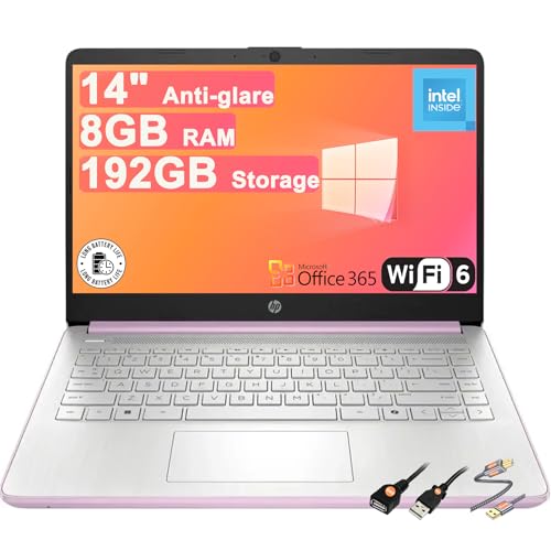 HP 14 y rWlX & w |[^u m[gp\R 14C` HD A`OA Ce 4RA N150 8GB RAM 192GB Xg[W (128GB UFS + 64GB SDJ[h) obe[ Office365 (