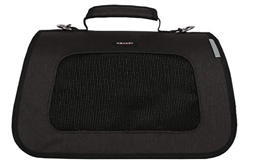 Wouapy Transportín Gato, Perro Plegable Pequeño (35x20cm, Negro). Bolsa de Transporte Transpirable para Mascotas, Conejos, Hurones, Roedores. Transportín Pequeño para Coche Cover