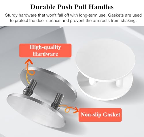 Poignées de porte de douche en verre rondes et boutons modernes en métal de 10 à 25 cm - 5