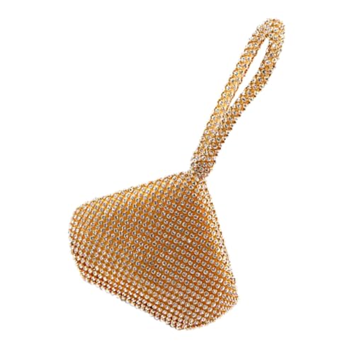 GALPADA Banquet Lady Bag Wedding Banquet Accessory Rhinestone Handbag Polyester Material Compact and Fashionable