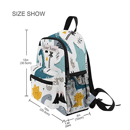 Orezi Custom Kid's Name Toddler Bag,Personalized Backpack With Name/Text Daycare Bag,Customization Cute Dino Scandinavian Style Nursery Bag Preschool Backpack Baby Diaper Bag, One Size #TOP7