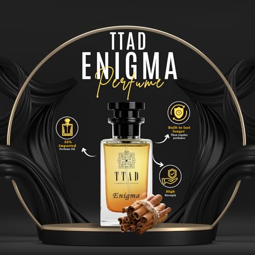 Image of TTAD Enigma Luxury Perfume for Men 100ml | Long Lasting Sweet Spicy Woody Eau De Parfum | Whiskey & Spicy Notes with Oudh, Sandalwood, Patchouli & Leather | Premium Evening Fragrance for Men