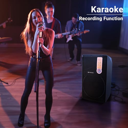 Image of ZEBRONICS Epic Plus Party DJ Speaker, 480 Watts, Supports Bluetooth, USB, SD, AUX, Dual UHF Wireless MIC, Karaoke & Recording Function, Wired Mic Input & Controls, Black