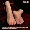 KUICEO Silicone Foot Model Realistic Female Feet Display Jewelry Silicone Female Foot #5
