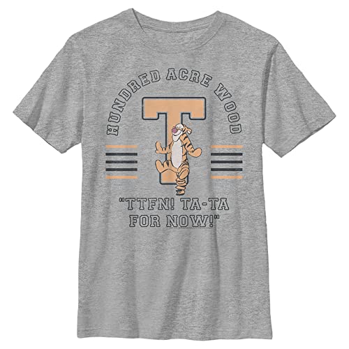 T-shirt Tigger Disney garçon gris chiné large crew tee coupe athlétique rétro