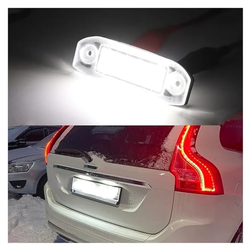 Luz LED de matrícula para Volvo C70 V50 XC70 solución para ITV con luz blanca limpia 2