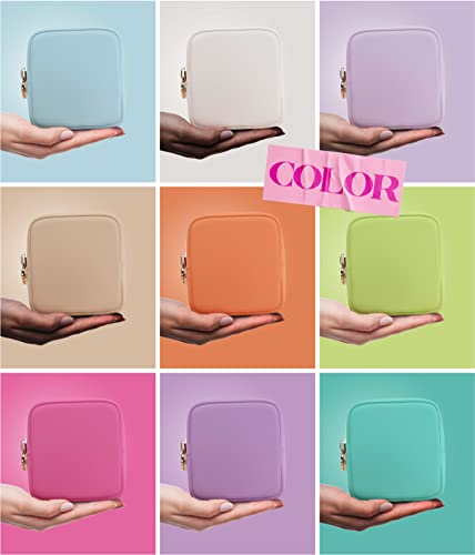 Embla Cosmetic Bag - Makeup Bag Travel Pouch, Toiletry Bags Cute Makeup Organizer, Nylon Zipper Pouches, Pink Black Coin Purse, Storage Bag Cosmetics Organizer, Make Up Bags Mini, Small, Large, Womens #TOP5