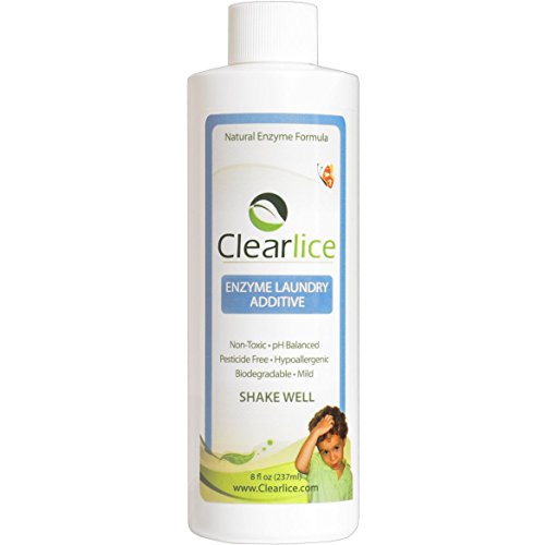 ClearLice® Lice Laundry Additive Detergent - Keep Your Bedding, Clothes, Hats, Soft Toys, Towels and More Lice Free - with Fresh Peppermint Scent - 8 oz Lice Detergent Bottle