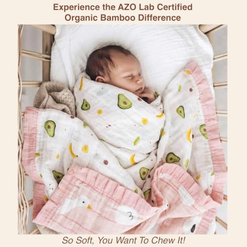 Image of DOTMOM Premium Bamboo 6 Layered Baby Blanket | Hypoallergenic, Antibacterial, Highly Breathable, Super Soft, 0 to 3 Years