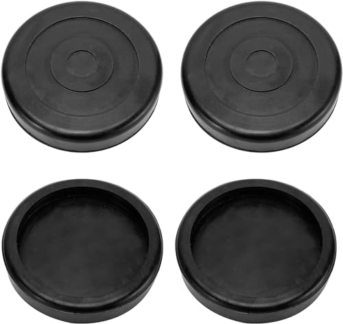 Image of Round Rubber Lift Arm Pads 4 Pack Compatible with BendPak or Danmar Lift Hoist Crane Pads
